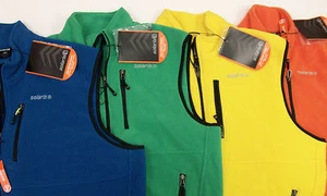 Solaris 200S Weight Fleece Vest $69 Zippered Chest SIde Pockets NWT 4 Colors! - Picture 1 of 11