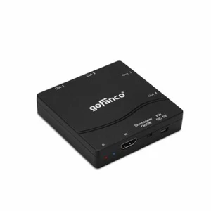 gofanco 1x4 HDMI Splitter 4K 60Hz HDR – 4K to 1080p Scaling, CEC, HDCP 2.2 - Picture 1 of 9