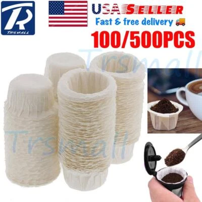 500 filtros de café K-Carafe de papel desechables tamaño grande K-Cups para Keurig 2.0 Foto 1 de 4