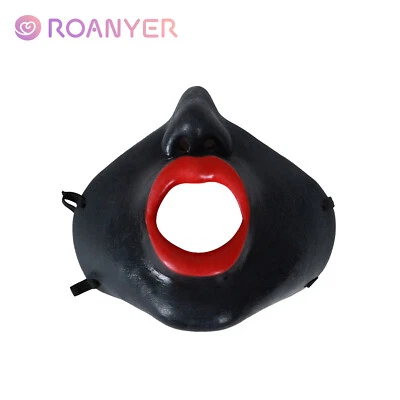Roanyer Silicone Half Mask Cosplay Crossdresser Fetish Hood Fake Face Costume - Image 1 of 4