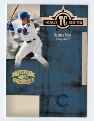 E764 SAMMY SOSA 2005 THROWBACK THREADS 44/100 TC-53 CUBS RARE SP - Image 1 of 2