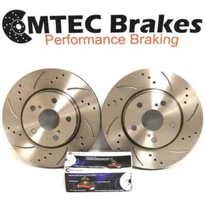 Audi A5 Coupe 2016 - Front Discs Drilled Grooved MTEC Pads - Picture 1 of 6