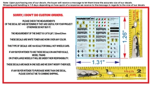 White Toner 1/64 Water Slide Decal Set Ferrari Multi Logos For Hot Wheels - Picture 1 of 4