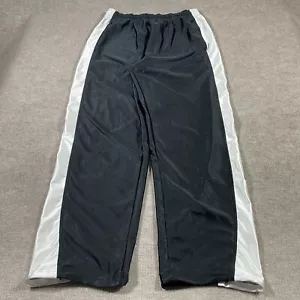 Vintage Y2K Reebok Track Pants Mens Size Large Black White Adjustable Ankle - Picture 1 of 13