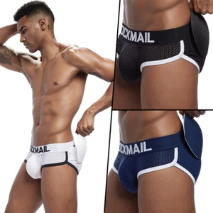 Enhancing Mens Underwear Breath Comft Bulge Padded Cup Butt Lifter Boxer Briefs - Picture 1 of 23