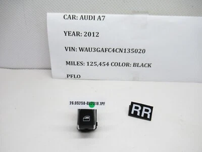 Interruptor de ventana trasera derecha Audi A7 S7 2012-2017 4H0959855A OEM Foto 1 de 4