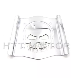 Respaldo Calavera Sissy Barra Placa Cromo Ajuste Universal - Imagen 1 de 5