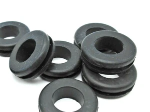 1" x 11/16” ID w 1/8" Groove Rubber Wire Grommets for Wiring Industrial Grade - Picture 1 of 4