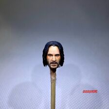 1:18 Killer Keanu Reeves Man Head Sculpt Model Fit 3.75" Male Action Figure Body