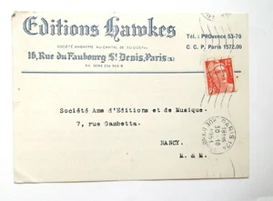 Carte postale correspondance commande éditions Hawkes Paris - 1933 1951 - Picture 1 of 5
