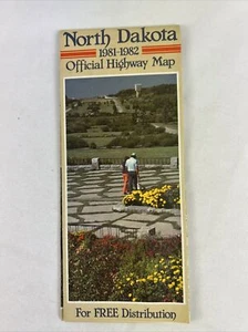North Dakota Official Highway Map 1981-82 Theodore Roosevelt National Park - Picture 1 of 9