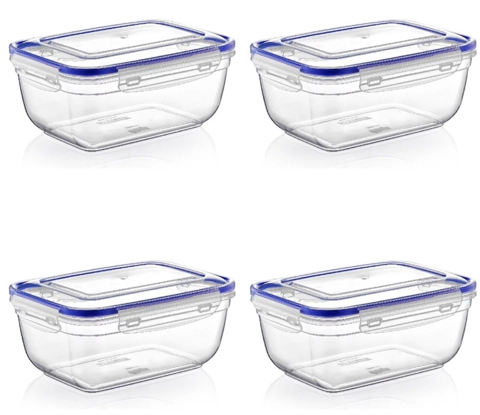 4 x Airtight Food Storage Containers Food boxes Seal Lock with Lids BPA Free - Image 1 of 1