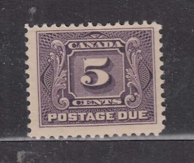 1906-1928 #J4 5¢  KING EDWARD VII FIRST POSTAGE DUE ISSUES F-VF - Image 1 of 2