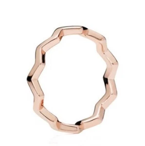 TIMELESS ZIG ZAG RING ROSE GOLD Color - Size 58  8 1/4 US - Picture 1 of 1