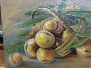 Antico Dipinto , olio su tela natura morta , fine 800 - Foto 1 di 6