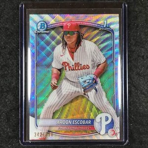 2025 Bowman Baseball AROON ESCOBAR Chrome Prospect 1st Bowman Wave 342/350 #65 - Picture 1 of 1