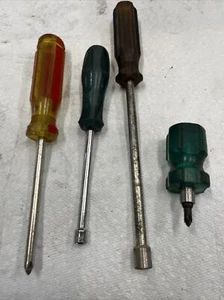 Screwdriver Nut Driver Lot Of 4 Used - Picture 1 of 9