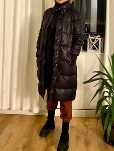 DKNY coat black medium woman knee length - Picture 1 of 8