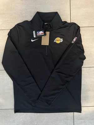 Nike NBA Los Angeles Lakers Jugador Emitido Negro Cuarto Cremallera Entrenadores Talla M Foto 1 de 4