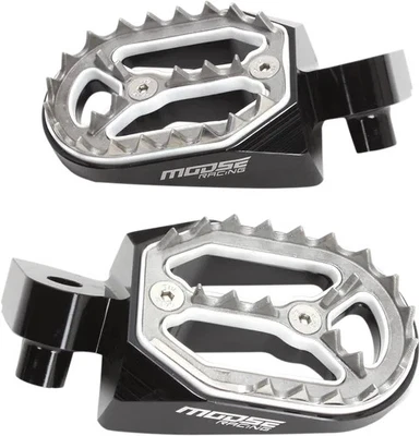 Par de estriberas calificadoras de aluminio negro Moose para Yamaha YZ85LW 20-23 Foto 1 de 3