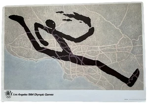 1984 Vintage Los Angeles Olympische Spiele offizielles Poster Martin Puryear - Bild 1 von 5