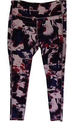 Leggings de Yoga LUCY Talla XL Fitness Atléticos Elastizados Abstractos Florales Rosa Púrpura Foto 1 de 4