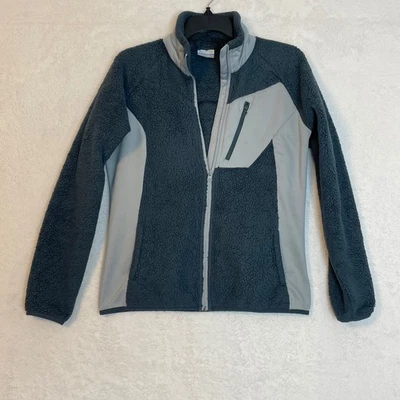 Куртка флисовая Columbia на молнии серая светло-голубая размер M одежда для активного отдыха - Изображение 1 из 4