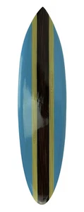 Scratch & Dent Striped Wooden Surfboard Wall Hanging 39 inch - Picture 1 of 6