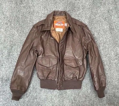 Chaqueta de cuero de piloto de piel de cabra Cooper tipo A2 de colección talla 40R Foto 1 de 4