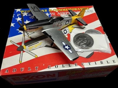 SPECCAST #47004 P-51D MUSTANG EXXON Tiger Spirit Diecast Collector Bank w/Medal - Image 1 of 4