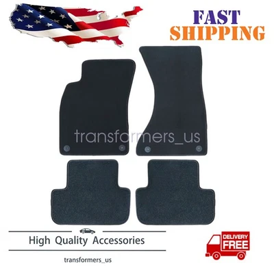 1st & 2nd Floor Mats Carpet Velour Fits 2013 2014 2015 2016 Audi A4 & S4 Sedan - Изображение 1 из 4