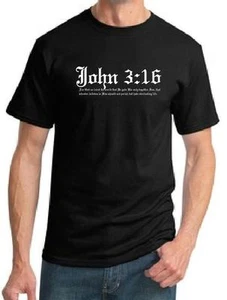 Juan 3:16 Camiseta Divertida Dios Ropa Cristiana 4 Colores A Elegir Nuevo Jesús - Imagen 1 de 2