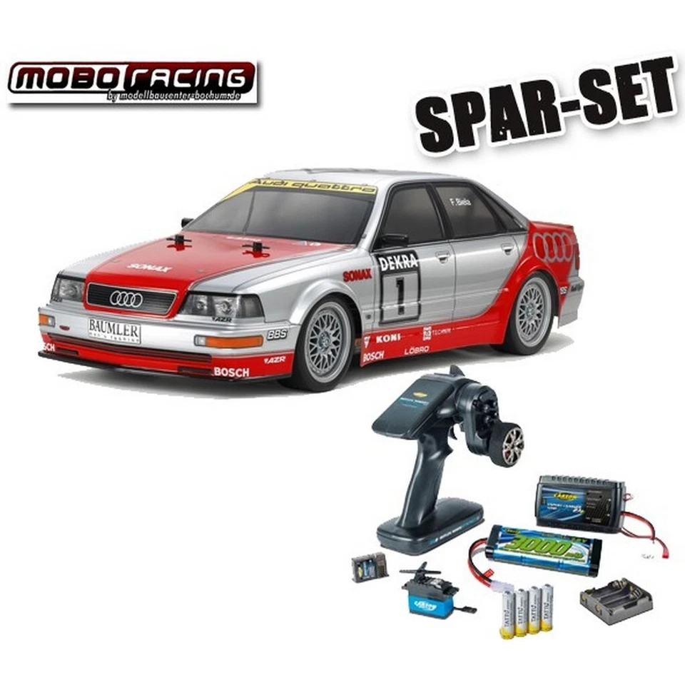 Tamiya 58699 1:10 RC Audi V8 1992 Tourenwagen (TT-02) inkl. Elektro-Pro-Set - Bild 1 von 1