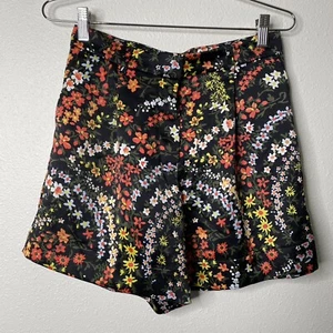 ATM Anthony Thomas Melillo Satin Floral Printed Shorts Black Combo 2 - Picture 1 of 5