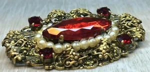 Broche vintage con piedras pin retro tiempos URSS - Imagen 1 de 12