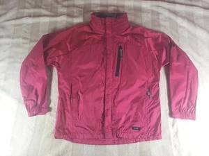 REI Elements E1 Hot Pink Hooded Waterproof Rain Jacket Coat Girls L 12/14 LN - Picture 1 of 16