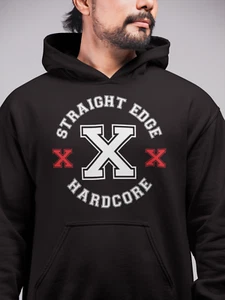 Straight Edge Hardcore Hoodie - Extra Small to 5XL - X hoodie  - Picture 1 of 2