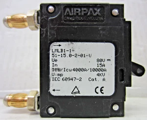Disyuntor AIRPAX LMLB1-1-51-15.0-2-01-V 15AMP (6 en stock) nuevo-antiguo stock - Imagen 1 de 4
