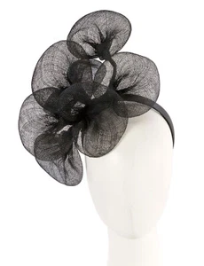 Flores Sinamay Fascinante de Max Alexander de carreras de primavera negra. 100% vendedor AU - Imagen 1 de 5