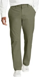 Pantalón utilitario de lona elástica Eddie Bauer para hombre, verde - Imagen 1 de 10