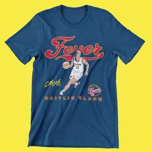Caitlyn Clark Indiana Fever Autograph Indy WNBA Premium Blend Graphic T-Shirt - Picture 1 of 29