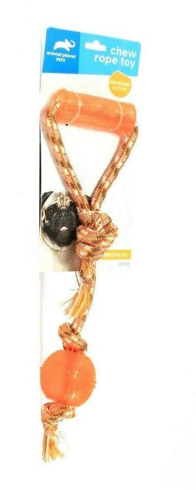 Juguete interactivo para masticar cuerda animal planeta mascotas 1 cuenta estimula el ejercicio Foto 1 de 1