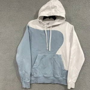 Nike Mens Club Pullover Color Clash Hoodie Fleece Blue Size Small Sweatshirt - Picture 1 of 8