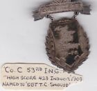 pre WWI Iowa National Guard Silver HIGH SCORE Shooting Badge MEDAL named SGT ING
