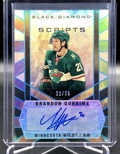 2022-23 Black Diamond Brandon Duhaime Sparkling Scripts SP /25 SC-BD Minnesota 