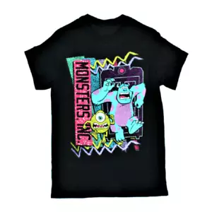 Disney's Pixar's Monsters Inc Standard Black Adult T-Shirt - Picture 1 of 1