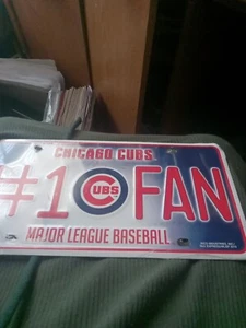 Chicago Cubs #1 Fan Metal Auto Tag - Picture 1 of 4