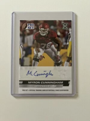 2022 Leaf Pro Set Draft Certified Autograph PSA-MC2 Myron Cunningham - Image 1 of 2