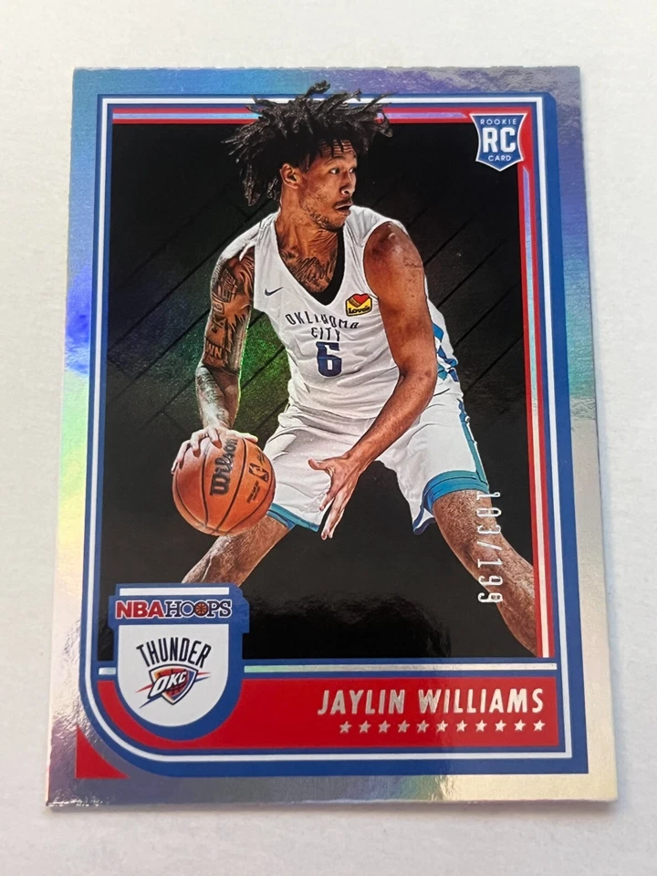 JAYLIN WILLIAMS 2022-23 NBA HOOPS SILVER ROOKIE /199 THUNDER #269 - Image 1 of 2