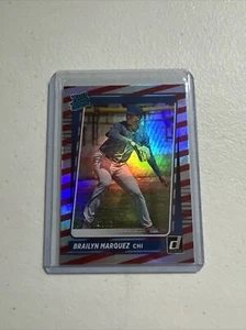 2021 Donruss Brailyn Marquez bewertet Rookie rote Streifenfolie #/2021 - #32 Jungen - Bild 1 von 2